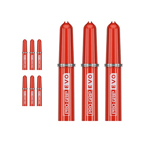 Target Darts 3 x Sets Rot Pro Grip Evo Nylon Tops Dartschäfte - 9 In Total von Target Darts