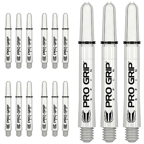 Target Darts 5 x Sätze Weiß Pro Grip Spin Dart Stiele Mittel - 15 Dartschäfte Insgesamt von Target Darts