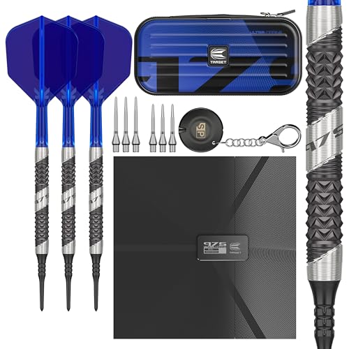 Target Darts 975 Ultra Marine 20G 97.5% Wolfram Soft Tip Dart Satz with K-Flex von Target Darts