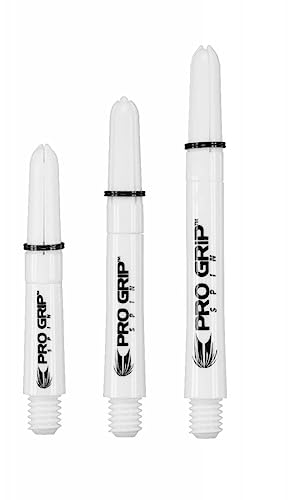 Target Pro-Grip Dart Spin Schaft Länge Medium ca. 45mm Weiß, 1 Satz = 3 Stück von Target Darts