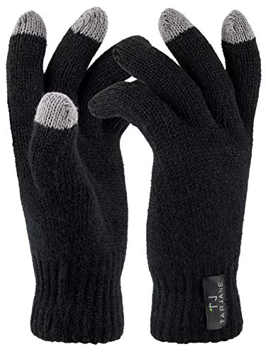 Tarjane® Herren Thermo Handschuhe Touchscreen Funktion TOG 1.9 Schwarz L/XL von Tarjane