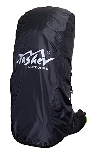 Regenhülle Tashev für Rucksäcke von 60 bis 80+15 Liter (Schwarz) von Tashev Outdoors