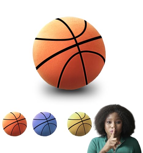 Taslamda Leiser Basketball mit Luftpumpe, leises Basketball, Dribbling drinnen, kein Lärm, griffig, unbeschichtet, verbessertes Modell (1 Bälle) von Taslamda