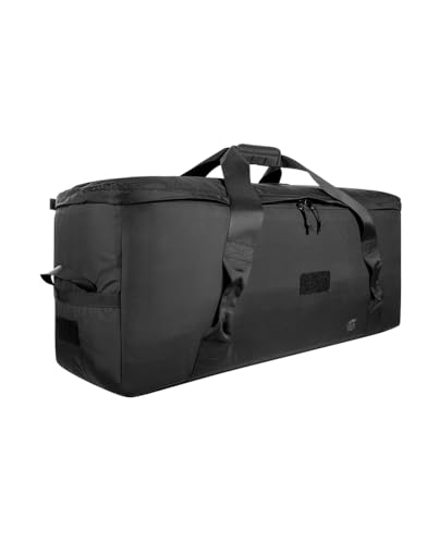 Tasmanian Tiger TT Gear Bag - Wattierte, robuste Ausrüstungstasche schwarz mit Lasercut Molle und Klett innen sowie Zwei Netztaschen. (100 Liter) von Tasmanian Tiger