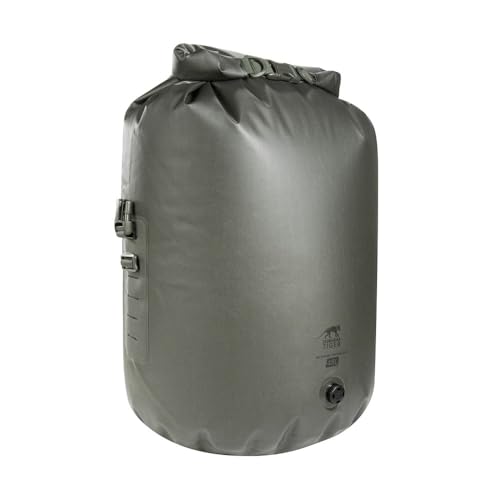 Tasmanian Tiger TT Stuffbag 48 WPV Wasserdichter 48 L Packsack mit Roll-Verschluss und Ventil für Kompression für Outdoor, Boote, Wassersport; Steingrau-Oliv von Tasmanian Tiger