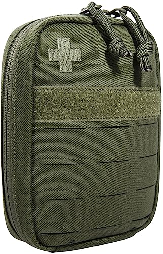 Tasmanian Tiger TT Tac Pouch Medic kompakte, Molle-kompatible Erste Hilfe IFAK Tasche mit Patch-Fläche 16 x 12 x 4 cm (Oliv) von Tasmanian Tiger