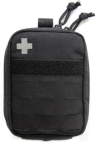 Tasmanian Tiger TT Tac Pouch Medic kompakte, Molle-kompatible Erste Hilfe IFAK Tasche mit Patch-Fläche 16 x 12 x 4 cm (Schwarz) von Tasmanian Tiger