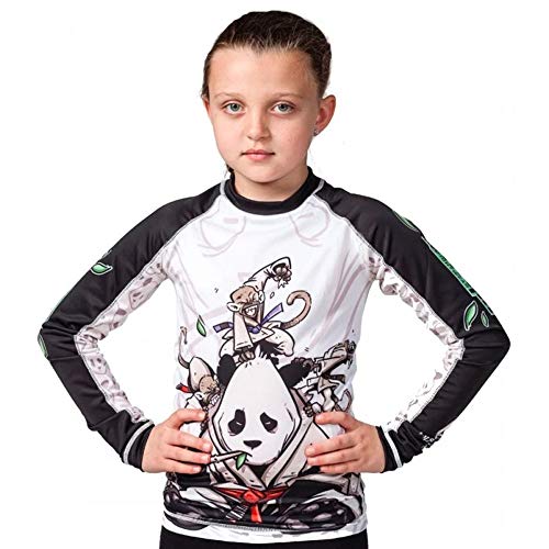 Tatami Fightwear Kids Gentle Panda Rash Guard Youth Größe L schwarz/weiß von Tatami Fightwear