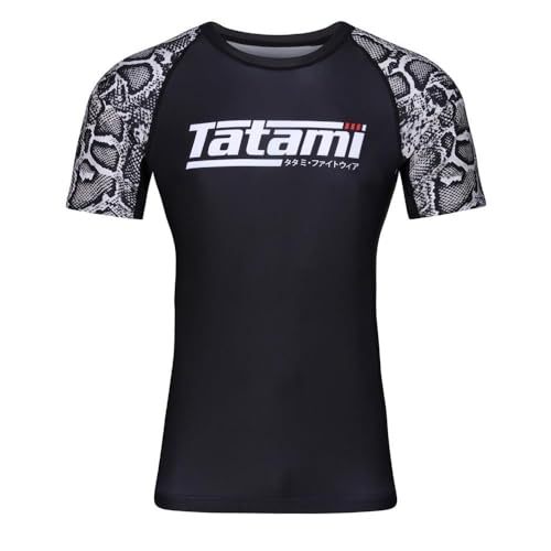 Tatami Fightwear Snake Recharge BJJ Rashguard für Herren, flexible Kompression, Jiu-Jitsu-Trainingsoberteil, schnelltrocknend, schützend, atmungsaktiv, Lycra-Rashguard für BJJ, MMA, Kickboxen von Tatami Fightwear