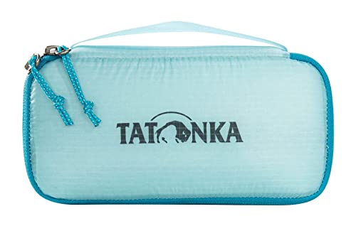 Packtasche Tatonka SQZY Padded Pouch S (0,5 L) - Ultraleichte und gepolsterte Aufbewahrungstasche mit Reißverschluss - Ideal zum Verstauen stoßempfindlicher Gegenstände im Reisegepäck - hell-blau von Tatonka