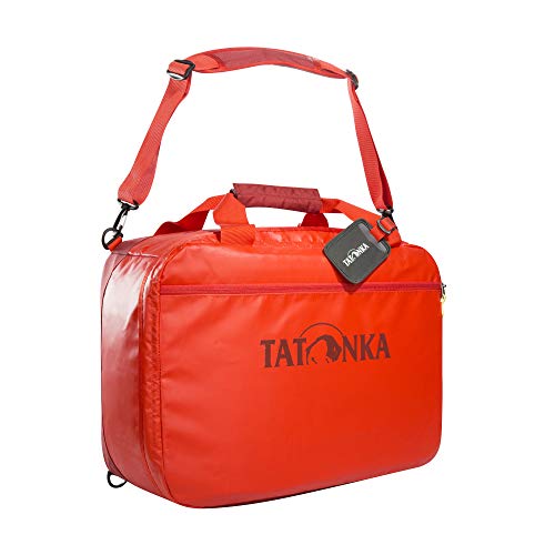 Tatonka 1970 Flight Barrel 35l-Reisetasche mit Rucksackfunktion aus LKW-Plane - 50x36x20 cm - wasserfest, pflegeleicht und robust - Handgepäcktasche - 35 Liter - Damen und Herren - rot-orange von Tatonka