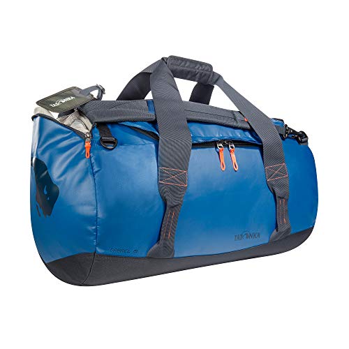 Tatonka Barrel M Reisetasche - 65 Liter - wasserfeste Tasche aus LKW-Plane mit Rucksackfunktion und großer Reißverschluss-Öffnung - Rucksacktasche 65l - Damen und Herren - blau von Tatonka