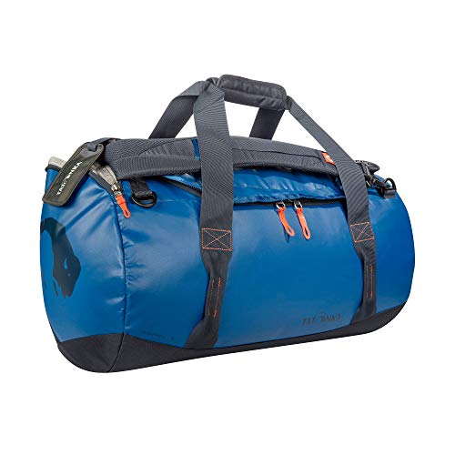 Tatonka Barrel S Reisetasche - 45 Liter - wasserfeste Tasche aus LKW-Plane mit Rucksackfunktion und großer Reißverschluss-Öffnung - Rucksacktasche 45l - Damen und Herren - blau von Tatonka