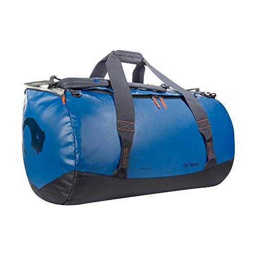 Tatonka Barrel XL Reisetasche - 110 Liter - wasserfeste Tasche aus LKW-Plane mit Rucksackfunktion und großer Reißverschluss-Öffnung - große Rucksacktasche - robust und pflegeleicht, Blau von Tatonka