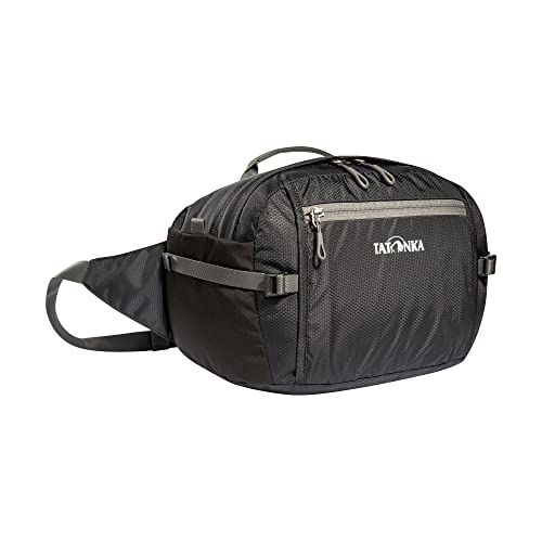 Tatonka Bauchtasche Hip Bag L (5 Liter) - Große Hüfttasche mit Reißverschlussfach, elastischer Seitentasche und Einer Fronttasche mit Schlüsselhalter (Black) von Tatonka