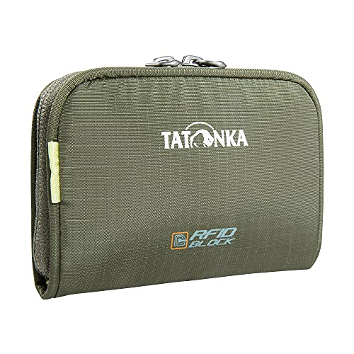 Tatonka Geldbeutel Big Plain Wallet RFID B - Geldbörse mit RFID Schutz und Münzfach, Fächern für Kreditkarten, Bankkarten etc. - Maße: 13 x 9 x 2 cm, Olive von Tatonka