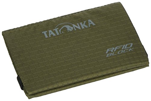 Tatonka Card Holder RFID B - Kreditkarten-Etui mit RFID Blocker - TÜV geprüft - Platz für mindestens 4 Kreditkarten - Schützt vor Datendiebstahl - 9,5 x 6 cm - oliv von Tatonka