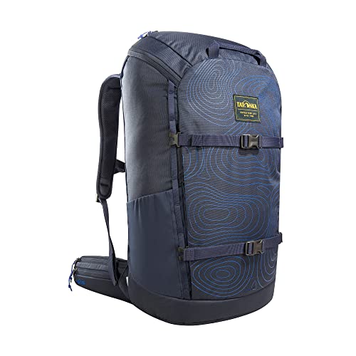 Tatonka Daypack City Pack 30l - Großer Rucksack mit Laptop-Fach und abnehmbarer Hüfttasche - aus recycelten Materialien - 30 Liter Volumen (navy curve) von Tatonka