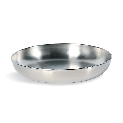 Tatonka Small Plate (Ø 19 cm) - Camping-Teller aus hochwertigem Edelstahl (18/8) - Lebensmittelecht und resistent gegen Fruchtsäuren, Silber von Tatonka