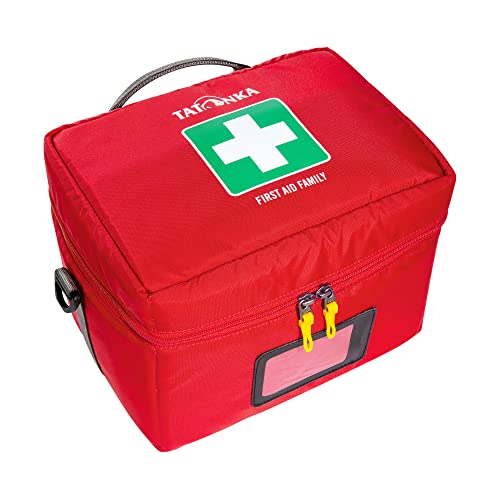 Tatonka First Aid Family (ohne Inhalt) - Erste-Hilfe Tasche zum selber Befüllen - Mit mehreren, ausklappbaren Fächern, funktionaler Unterteilung und Klappdeckel - 25 x 18 x 18 cm (red) von Tatonka