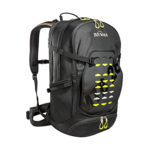 Tatonka Fahrradrucksack Bike Backpack MTB 28l - Großer Rucksack mit Rückenbelüftung, Regenschutz und Helmfach - 28 Liter Volumen (black) von Tatonka