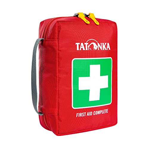 Tatonka First Aid Complete - Erste Hilfe Set mit umfangreichem Inhalt für 1 bis 4 Personen - U. a. Rettungsdecke, Checkliste und Spickzettel für die Erstversorgung - 18 x 12,5 x 5,5 cm - rot von Tatonka
