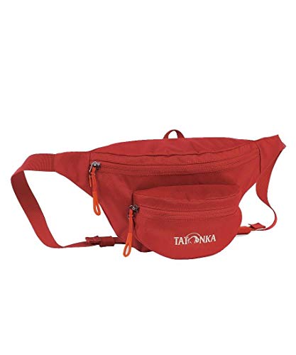 Tatonka Bauchtasche Funny Bag S - Robuste Hüfttasche mit zwei Reißverschluss-Fächern (redbrown) von Tatonka