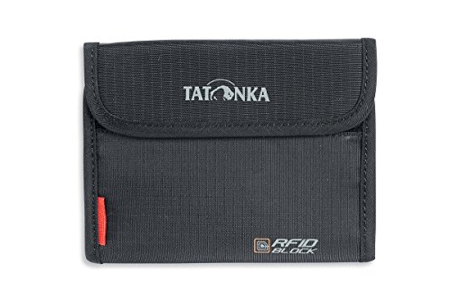 Tatonka Euro Wallet RFID B - Geldbörse mit TÜV-geprüftem Blocker - Bietet Platz für 4 Kreditkarten - Mit Sichtfenster, Münzgeldfach und extra Reißverschlussfach - Schützt vor Datenklau, Schwarz von Tatonka