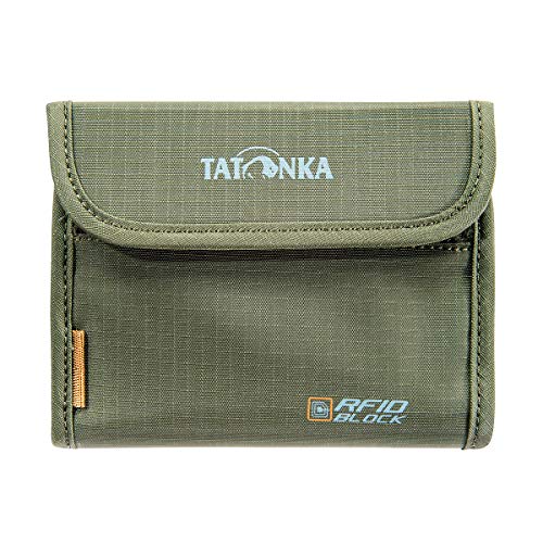 Tatonka Euro Wallet RFID B - Geldbeutel mit TÜV-geprüftem RFID Blocker - Bietet Platz für 4 Kreditkarten - Mit Sichtfenster, Münzgeldfach und extra Reißverschlussfach - Schützt vor Datenklau von Tatonka