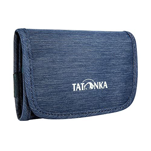 Tatonka Geldbörse Folder - Klettverschluss-Geldbeutel mit 3 Kreditkarten-Steckfächern, Geldscheinfach, Sichtfenster und RV-Fach für Münzgeld - 9 x 12 x 2 cm - Navy von Tatonka