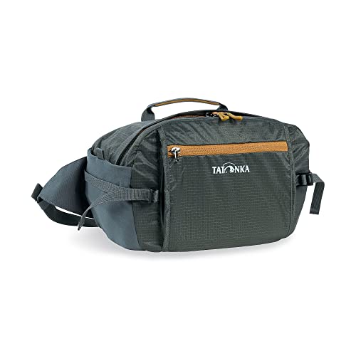 Tatonka Bauchtasche Hip Bag L (5 Liter) - Große Hüfttasche mit Reißverschlussfach, elastischer Seitentasche und Einer Fronttasche mit Schlüsselhalter (Titan Grey) von Tatonka