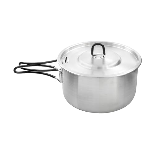 Tatonka Kettle II 1.6 L - Outdoor-Kochtopf aus Edelstahl mit Volumenskalierung und inklusive Deckel mit Siebfunktion - 1,6 Liter - Ø 17,5 x 9,0 cm von Tatonka