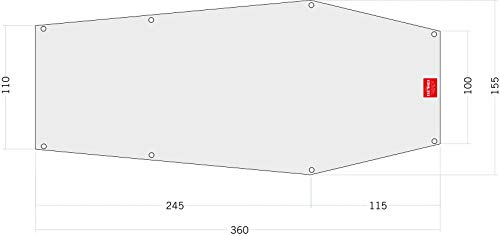 Tatonka Zeltunterlage Floor Sheet PE Narvik 2 - Robuster und wasserdichter Zeltboden für das Tatonka Narvik 2-Personen Zelt - Mit Ösen (360 x 100/155 cm) von Tatonka