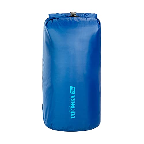 Tatonka Packbeutel Dry Sack 30l - Wasserdichter Packsack mit Rollverschluss und Steckschließe - Aus recyceltem Polyester - 30 Liter Volumen (blau) von Tatonka