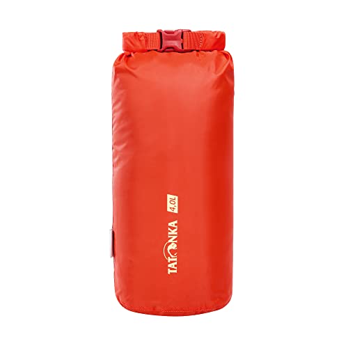 Tatonka Packsack Dry Sack 4l - Wasserdichter Packbeutel mit Rollverschluss und Steckschließe - Aus recyceltem Polyester - 4 Liter Volumen (rot) von Tatonka