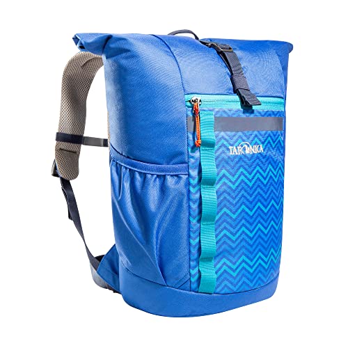 Tatonka Kinderrucksack Rolltop Pack JR 14L- Rucksack für Mädchen und Jungen im Grundschulalter - Inklusive Sitzkissen und Reflektoren für gute Sichtbarkeit - Aus recycelten Materialien (blue) von Tatonka