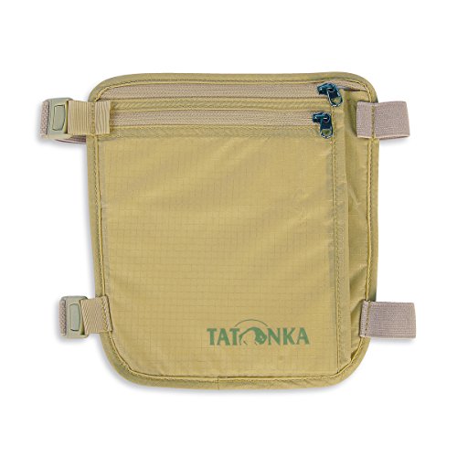 Tatonka Skin Secret Pocket - Sicherheits-Geldbeutel zum Tragen am Bein - Bietet Platz für Reisepässe, Kreditkarten, Bargeld, etc. - Mit weicher und hautfreundlicher Rückseite - beige - 19 x 19 cm von Tatonka