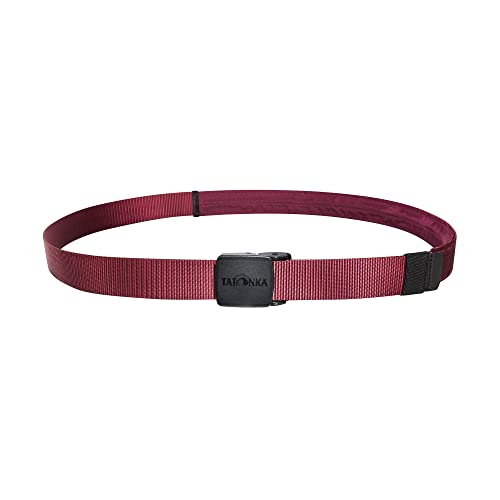 Tatonka Reisegürtel Travel Waistbelt 30mm - Gürtel mit Geheimfach an der Innenseite - 130 cm lang / 3 cm breit (bordeaux red) von Tatonka