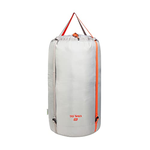 Tatonka Packbeutel Compression Sack 30l - Leichter, komprimierbarer Packsack mit Schnallenverschlüssen und Schnürzug - Aus recyceltem Polyester - 30 Liter Volumen (grey) von Tatonka