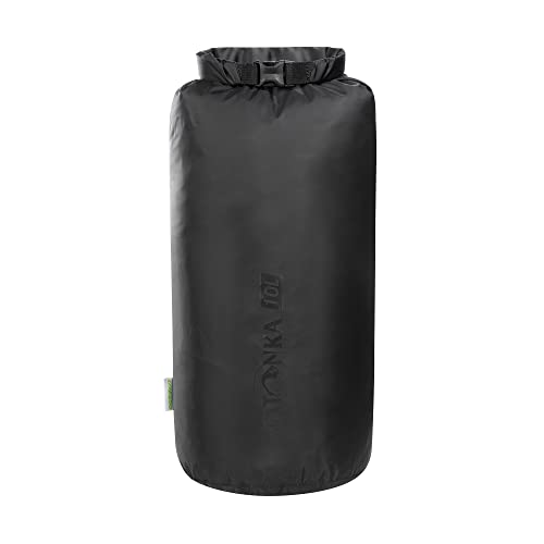 Tatonka Packsack Dry Sack 10l - Wasserdichter Packbeutel mit Rollverschluss und Steckschließe - Aus recyceltem Polyester - 10 Liter Volumen (schwarz) von Tatonka