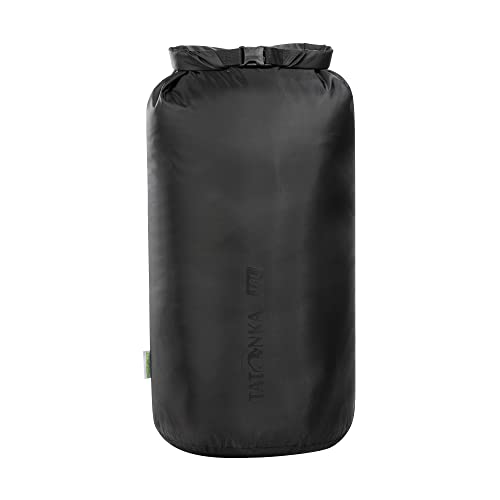 Tatonka Packsack Dry Sack 18l - Wasserdichter Packbeutel mit Rollverschluss und Steckschließe - Aus recyceltem Polyester - 18 Liter Volumen (schwarz) von Tatonka