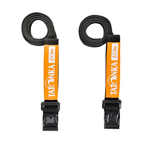 Tatonka Packriemen Easy Strap 18mm / 1m (2 Stück) - Zwei Spanngurte mit Metallschließe - 1,8 cm breit und 100 cm lang - Zur Volumenregulierung oder zum Befestigen von Ausrüstung von Tatonka