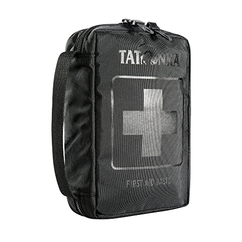 Tatonka First Aid Basic - Erste Hilfe Set mit Inhalt - U. a. mit Rettungsdecke, Checkliste und Spickzettel für die Erstversorgung - Für Outdoor, Wandern - Maße: 18 x 12,5 x 5,5 cm - schwarz von Tatonka