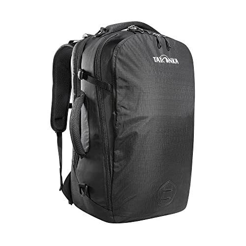 Tatonka Daypack Flightcase 25L - Handgepäck-Rucksack mit Laptopfach - Komplett aufziehbar für schnellen Zugriff an der Sicherheitskontrolle - 25 Liter Volumen (black) von Tatonka