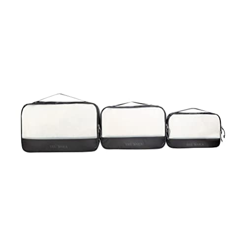 Tatonka Packwürfel Mesh Bag Set (3 Stück) - Drei leichte Netztaschen in unterschiedlichen Größen - zum übersichtlichen Verpacken des Reisegepäcks im Koffer oder Reiserucksack (black) von Tatonka