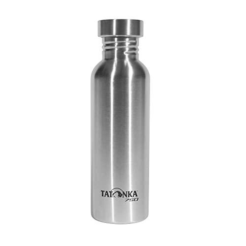 Tatonka Edelstahl Trinkflasche Steel Bottle Premium 0,75l - Bruchsichere Wasserflasche mit Edelstahl-Schraubverschluss - spülmaschinenfest und BPA-frei (750ml) von Tatonka