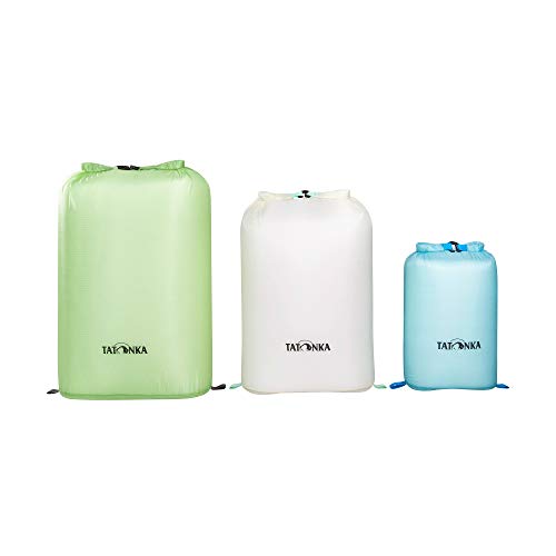 Packbeutel 3er-Set (5l / 15l / 20l) Tatonka SQZY Dry Bag Set - Ultraleichte Stausäcke mit Rollverschluss und wasserdicht getapten Nähten - ideal zum Sortieren des Reisegepäcks - PFC-frei Packbeutel 3er-Set (5l / 15l / 20l) Tatonka SQZY Dry Bag Set - Ultraleichte Stausäcke mit Rollverschluss und wasserdicht getapten Nähten - ideal zum Sortieren des Reisegepäcks - PFC-frei von Tatonka