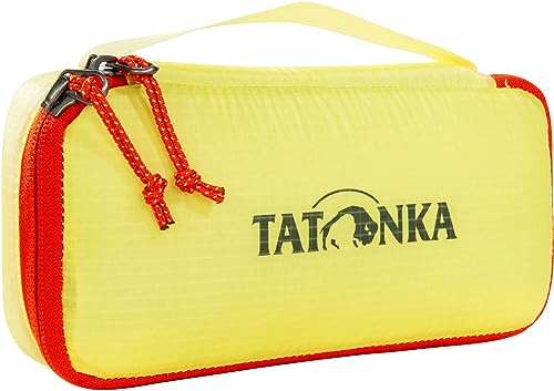 Packtasche Tatonka SQZY Padded Pouch S (0,5 L) - Ultraleichte und gepolsterte Aufbewahrungstasche mit Reißverschluss - Ideal zum Verstauen stoßempfindlicher Gegenstände im Reisegepäck - gelb von Tatonka