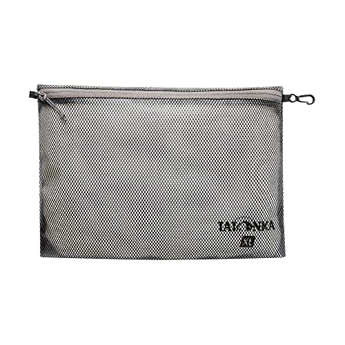 Tatonka Reißverschlusstasche Zip Pouch - Flache Aufbewahrungs- und Dokumententasche in verschiedenen Größen und als Set - durchsichtig, wasserfest und robust , black, XL (35 x 25 cm) von Tatonka