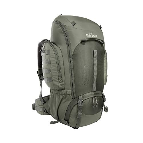 Tatonka Wanderrucksack Akela 35l - Tourenrucksack für Jugendliche - Mit verstellbarem Rückensystem und zwei großen Reißverschluss-Seitentaschen - PFC-frei - 35 Liter Volumen (stone grey olive) von Tatonka